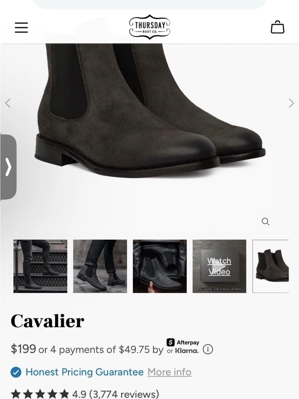 Thursday Boot Company Cavalier Chelsea Boots - Dark Brown Suede
